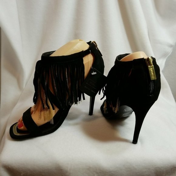 Express Runway Collection Gold Chain Fringes Stilettos Women's Heels Size 7 New - Picture 3 of 16
